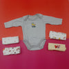 Pack Of 5 Babys Body Suits Grey