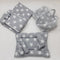 8 PIECES  BABY BEDDING GREY WHITE STARS