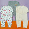 Pack of 3 sleep suit - Grey & White