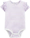 Imported Baby Body Suit White Purple Lining