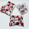 8 Pieces  Baby Bedding Red Butterfly