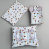 7 pieces Baby Bedding Set Velvet Blue Bear